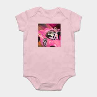 Auto Racing Illustration Baby Bodysuit